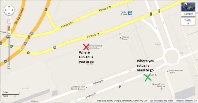 Location of Melbourne fingerprinting facility